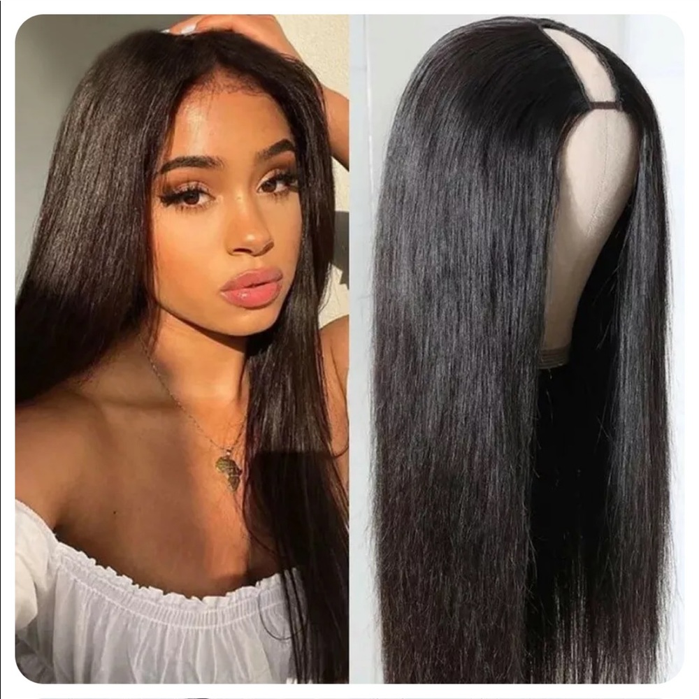 U part wig Jet Black